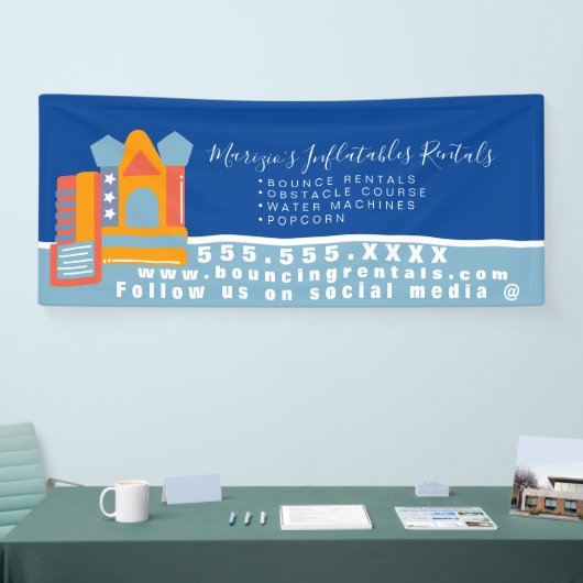 インフレータブルキャッスルジャンプハウスバウンスパーティーレンタル 横断幕 (トレードショー)