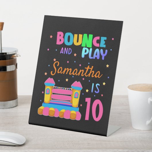 インフレータブルバウンスハウスジャンプバースデーパーティー  台座サイン (インサイチュ)