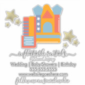 インフレータブルビジネスバウンスハウススライズカーデカール シール (正面)