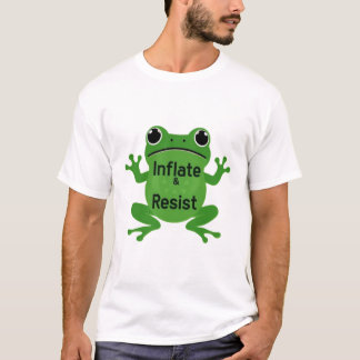 インフレート&レジスト - ミニマリストカエルパワーポスター Tシャツ