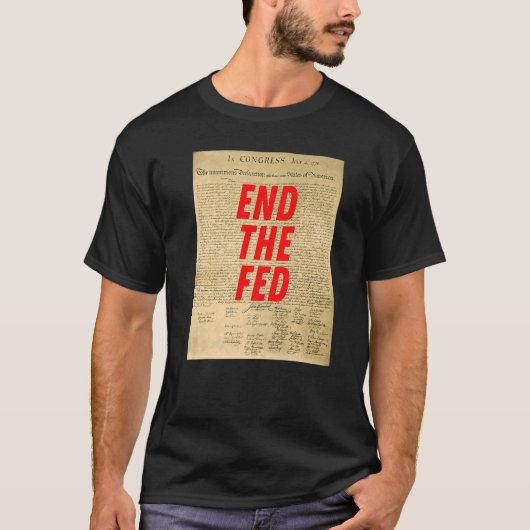 インフレ食べ物を与え連邦準備宣言を終わらせる Tシャツ (正面)