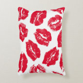 インプリントキス赤い唇：ヴィンテージシームレス アクセントクッション (正面(垂直))