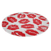 インプリントキス赤い唇:ヴィンテージシームレス カッティングボード (角)