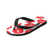 インプリントキス赤い唇：ヴィンテージシームレス キッズビーチサンダル (アングル)