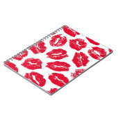 インプリントキス赤い唇:ヴィンテージシームレス ノートブック (左側)