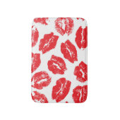 インプリントキス赤い唇：ヴィンテージシームレス バスマット (正面縦)