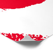 インプリントキス赤い唇：ヴィンテージシームレス ポスター (角)