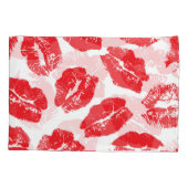 インプリントキス赤い唇:ヴィンテージシームレス 枕カバー (裏面)