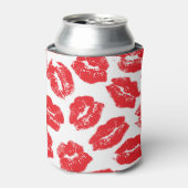 インプリントキス赤い唇:ヴィンテージシームレス 缶クーラー (缶正面)