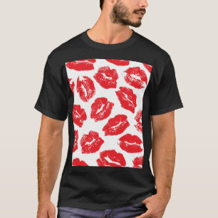 インプリントキス赤い唇:ヴィンテージシームレス Tシャツ