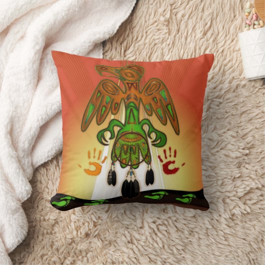 インプリント先住民アメリインスパイアカス クッション (ブランケット)