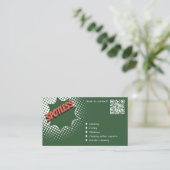 インプレッションきらめくグリーン&ホワイトハウスクリーニング 名刺 (スタンド正面)