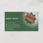 インプレッションきらめくグリーン&ホワイトハウスクリーニング 名刺 (裏面)