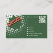 インプレッションきらめくグリーン&ホワイトハウスクリーニング 名刺 (正面)