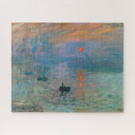 インプレッションサンライズバイクロードモネ ジグソーパズル<br><div class="desc">Impression Sunrise by Claude Monet.もっと面白いデザインと色の選択のために私の店を訪問しなさい。=> zazzle.com/iwheels*</div>