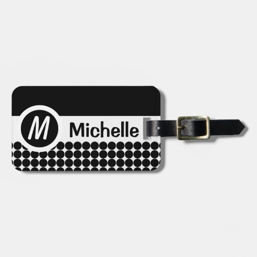 インプレッションブラモノグラムのック ラゲッジタグ (正面横)