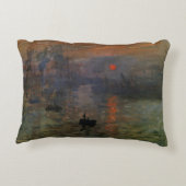インプレッション日の出byクロード・モネ,ヴィンテージ・アート アクセントクッション (裏面)