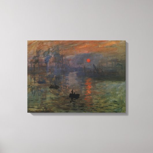 インプレッション日の出byクロード・モネ，ヴィンテージ・アート キャンバスプリント (正面)