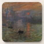 インプレッション日の出byクロード・モネ，ヴィンテージ・アート コースター<br><div class="desc">Impression,  Sunrise (1872) by Claude Monetはヴィンテージ印象派素晴らしのア航海のート絵画。太陽の位置も日没かもしれない。日の出の前に数隻の船が前方にあるフランスのルアーブル港の海上の海景。
アーティストについて：クロード・モネ(1840-1926)は印象派の運動の創始者であフランスのり、その絵画の大半は絵画、（野外で）スタイルの印象派の風景である。</div>