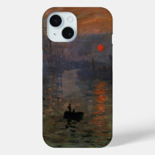 インプレッション日の出byクロード・モネ，ヴィンテージ・アート iPhone 15ケース