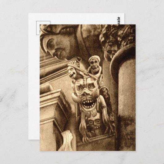 インプ・ゴシック様式の大聖堂1912ヴィンテージ ポストカード (正面/裏面)