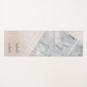 インヘイルエクシェール宇宙大理石エレガント金ゴールドスプリンクル ヨガマット (正面(横))