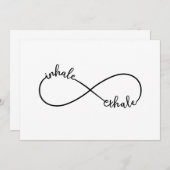 インヘイル、息吹、無限大記号 招待状 (正面/裏面)