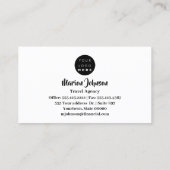 インベストメンツ結婚・ファイナンスの旅行・ブラックバラ 名刺 (裏面)