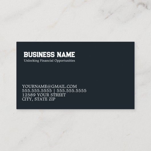 インベストメントバンカー ファイナンス コーリングカード (裏面)