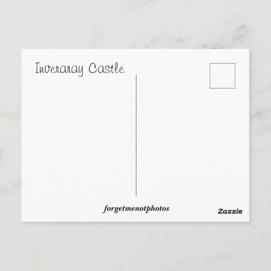 インベラレイ城 ポストカード (裏面)