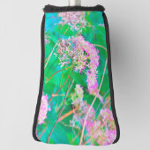 インベンゼベルスピリットホットピンクアジサイon Aqua ゴルフヘッドカバー (回転90)