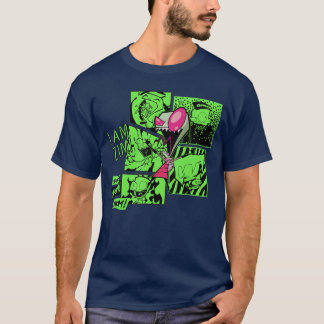 インベーダー・ジム ジム 絶叫 ドゥーム コミックパネル コラージュ Tシャツ