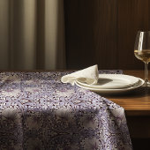 インペネルラベンダーウィリアム・モリス花パターン テーブルクロス