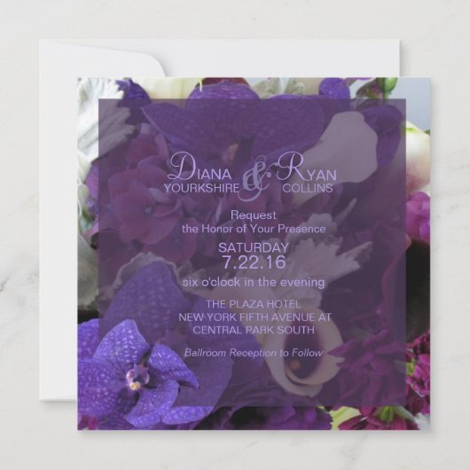 インペリアルウェディングフラワーズ招待状 招待状 (裏面)