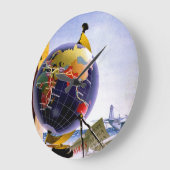 インペリアルエアウェイズグローブ ラージ壁時計 (傾斜)