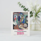 インペリアルエアウェイズヴィンテージポスター1936 ポストカード (スタンド正面)