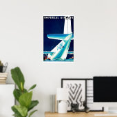 インペリアルエアウェイズ航空ヴィンテージ旅行ポスター ポスター (ホームオフィス)