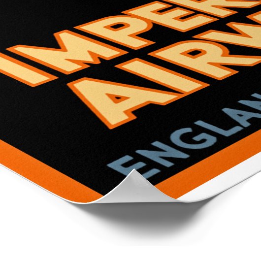 インペリアルエアウェイズ~イングランド – エジプト – インド ポスター (角)