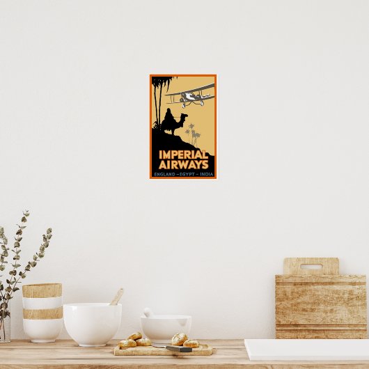 インペリアルエアウェイズ~イングランド – エジプト – インド ポスター (キッチン)
