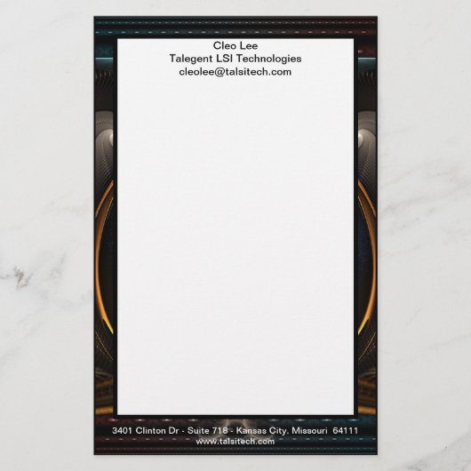 インペリアルビューフラクタルアート文房具 便箋 (正面)