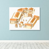 インペリアルフォーラム。ローマ。空中表示 キャンバスプリント (インサイチュ (ウッドフロア))