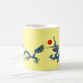 インペリアルブルードラゴンアジア旗文化デザイン コーヒーマグカップ (中央)