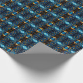 インペリアル海軍とインディゴの面分割パターン ラッピングペーパー (角)