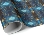 インペリアル海軍とインディゴの面分割パターン ラッピングペーパー (ロールコーナー)