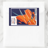 インペリアル航空アフリカ 長方形シール (バッグ)