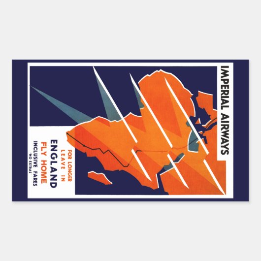 インペリアル航空アフリカ 長方形シール (正面)