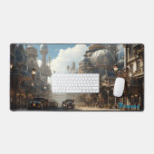 インペリアル陰謀:ステームパンク首都通りビュー デスクマット (キーボード&マウス)