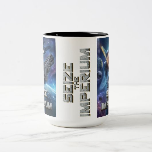 インペリウムのマグを握って下さい ツートーンマグカップ (中央)