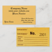 インボイスレシート 名刺 (正面/裏面)