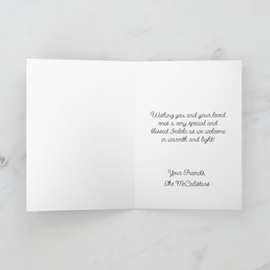 インボルクウィッカ信者女神フレイム&ゴールデンスノーフレーク シーズンカード (内部)